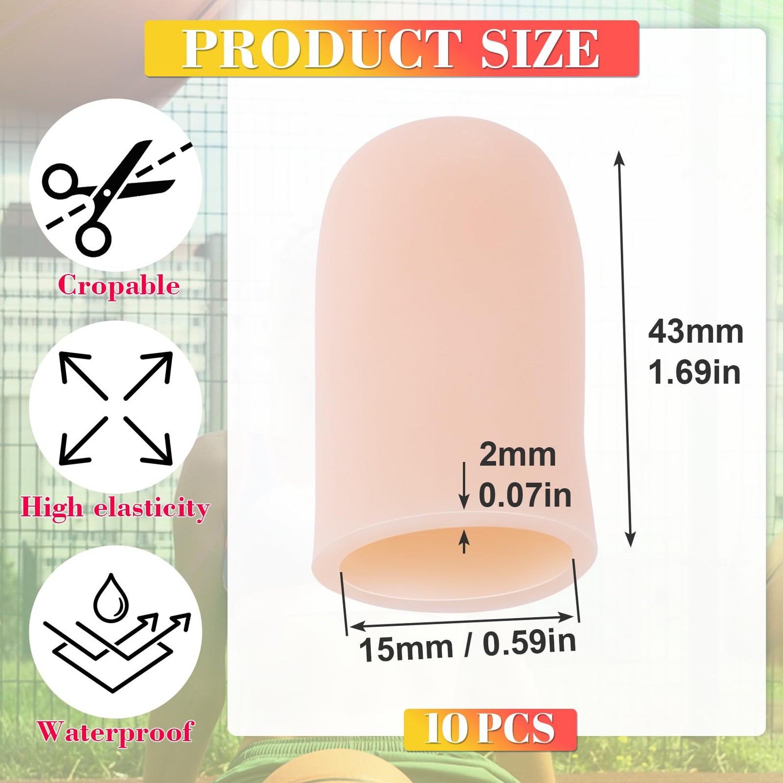 14pcs Gel Finger Support Protector Caps Gloves Gel Finger Cots/Cover Silicone