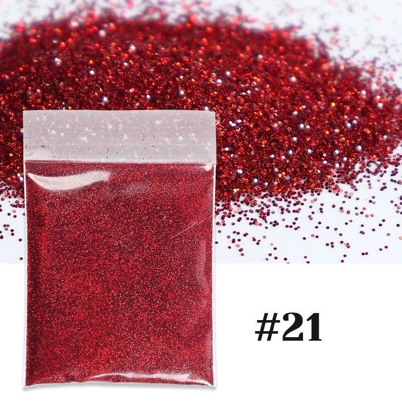 10G Nail Glitter Sequins Powder Laser Dust Powder 3D Nail Art Decor 0.2mm