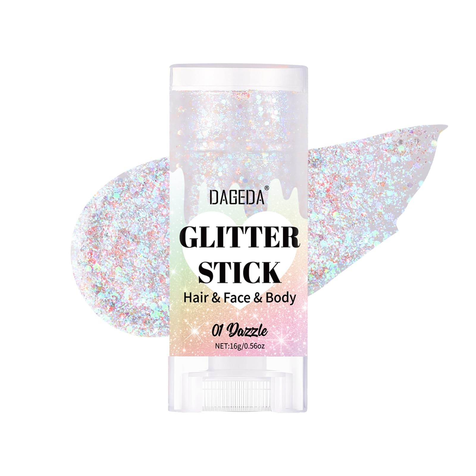 DAGEDA Dazzle Body Glitter Stick,Sparkly Face 0.56 Ounce,