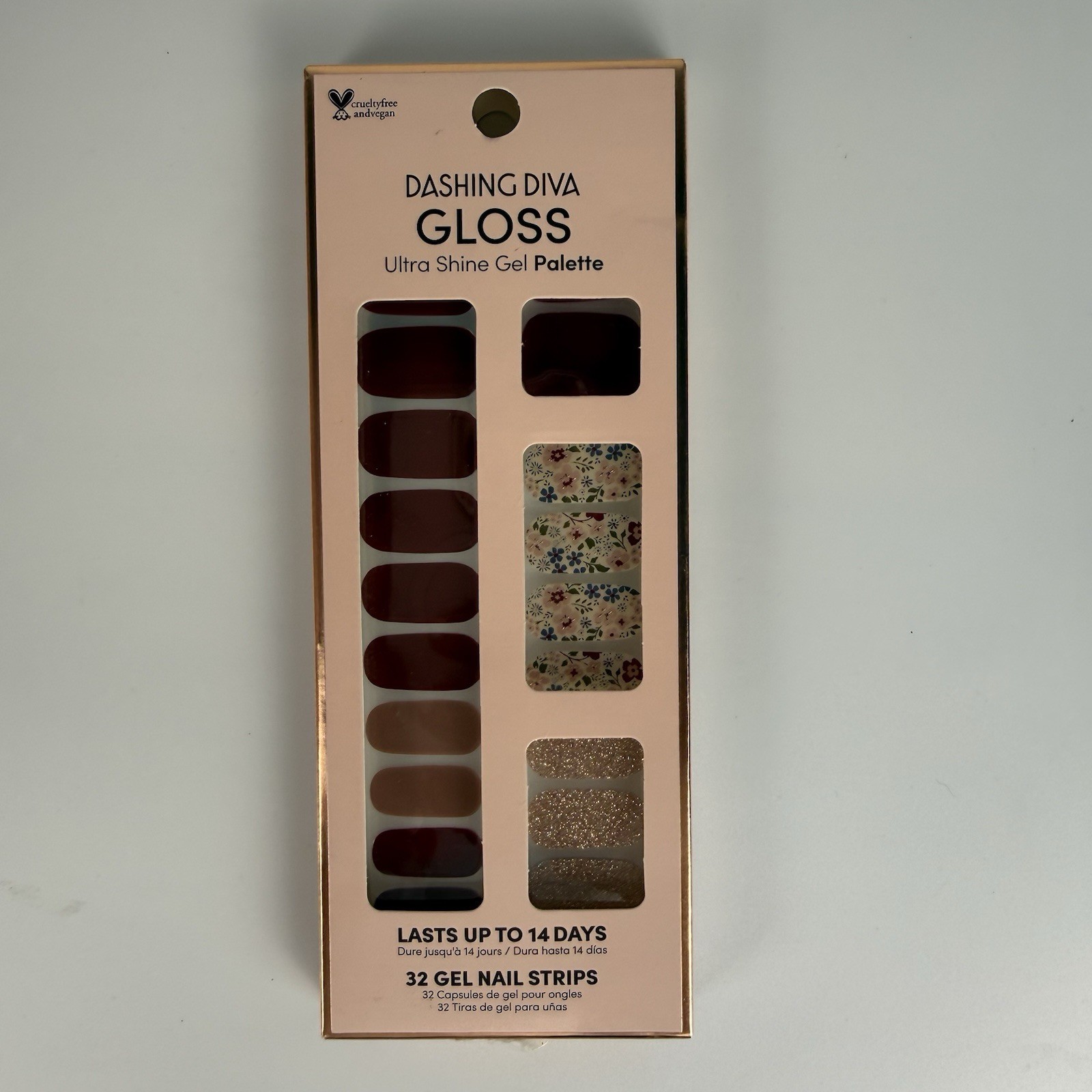 Dashing Diva Gloss Ultra Shine Gel Palette 32 Nail Strips Marbled Blue Lot of 5