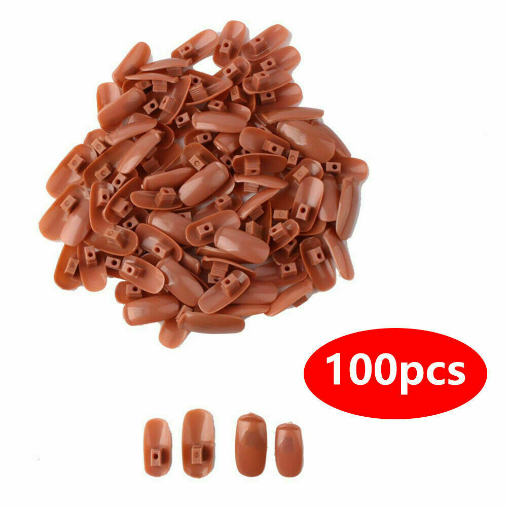 100pcs Manicure Manipulator False Nail Tips Beginner Practice Training Nail Tips