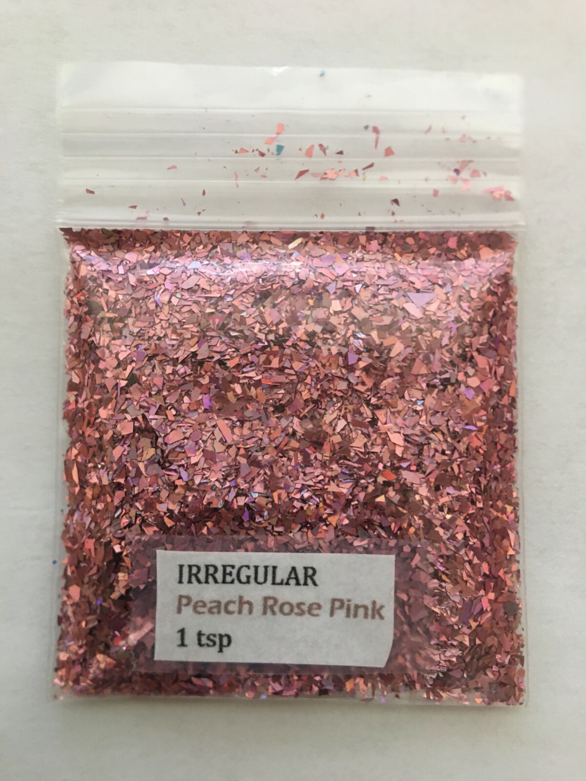 Solvent Resistant IRREGULAR shape Glitter(Peach Rose Pink) Nail Art Face Crafts