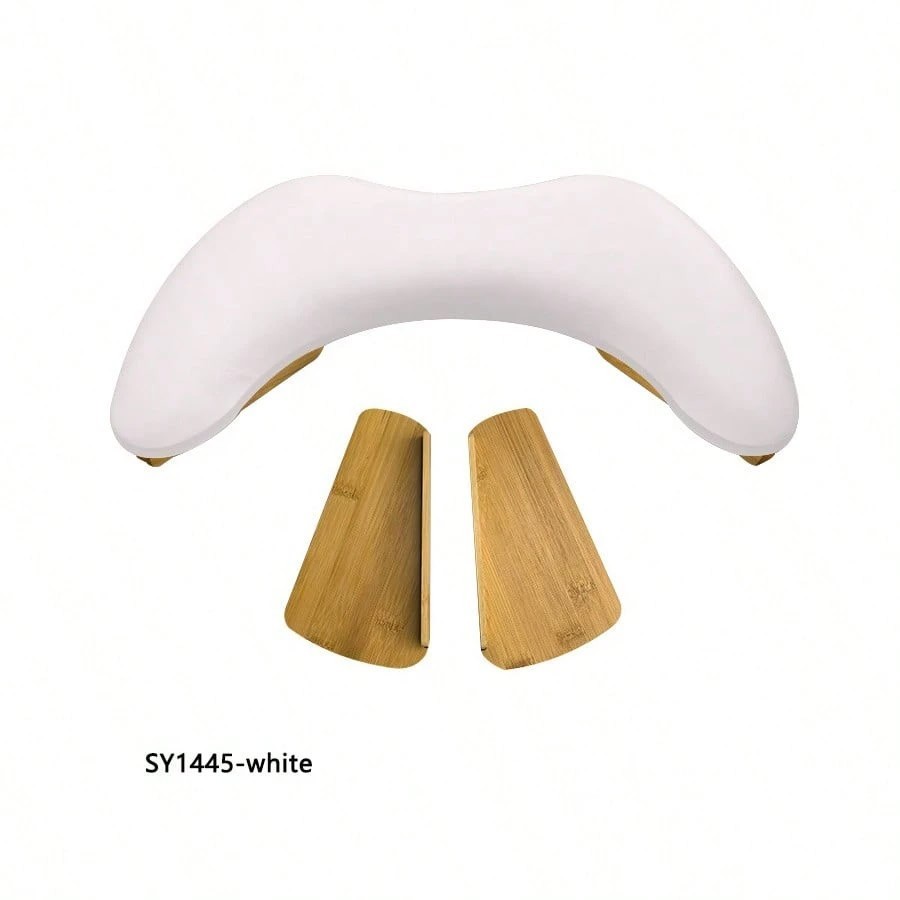 Butterfly Nail Arm Rest Pillow PU Leather Manicure Hand Cushion White