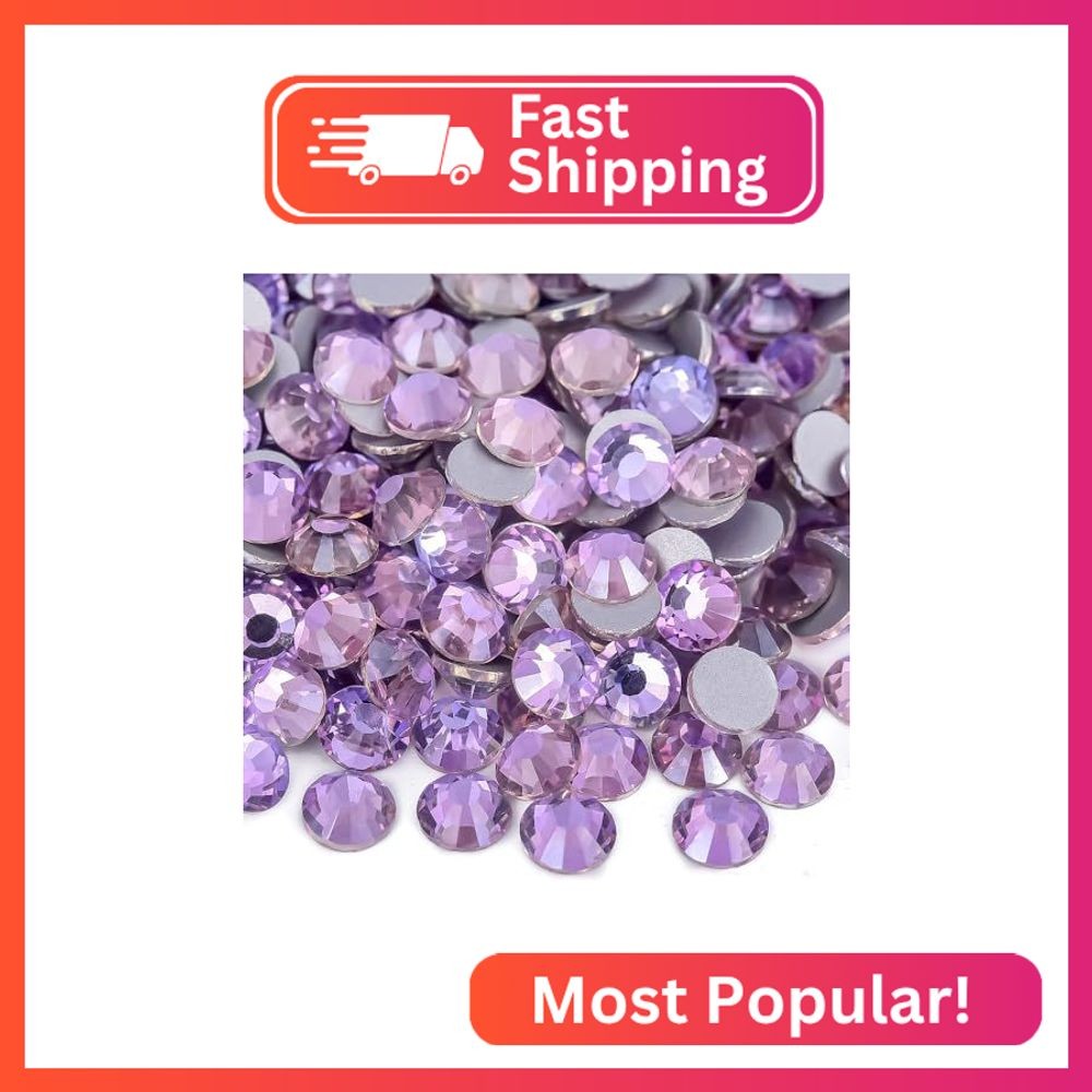 Blinginbox 1440 Pieces SS20/4.6-4.8mm Flat Back Crystal Rhinestones Round Gems f