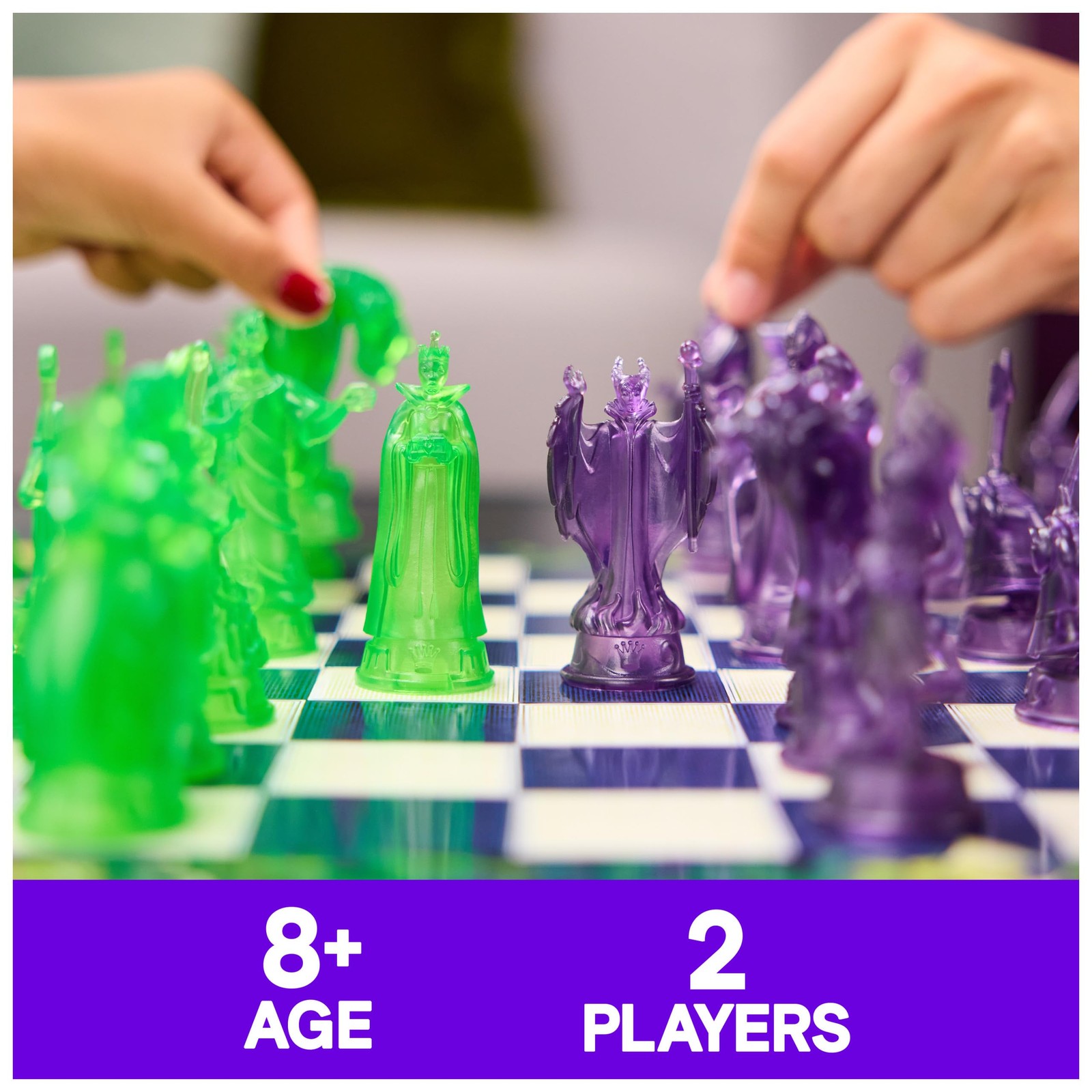 Spin Master Games, Disney Villains Chess Set for Adults & One Size, Green