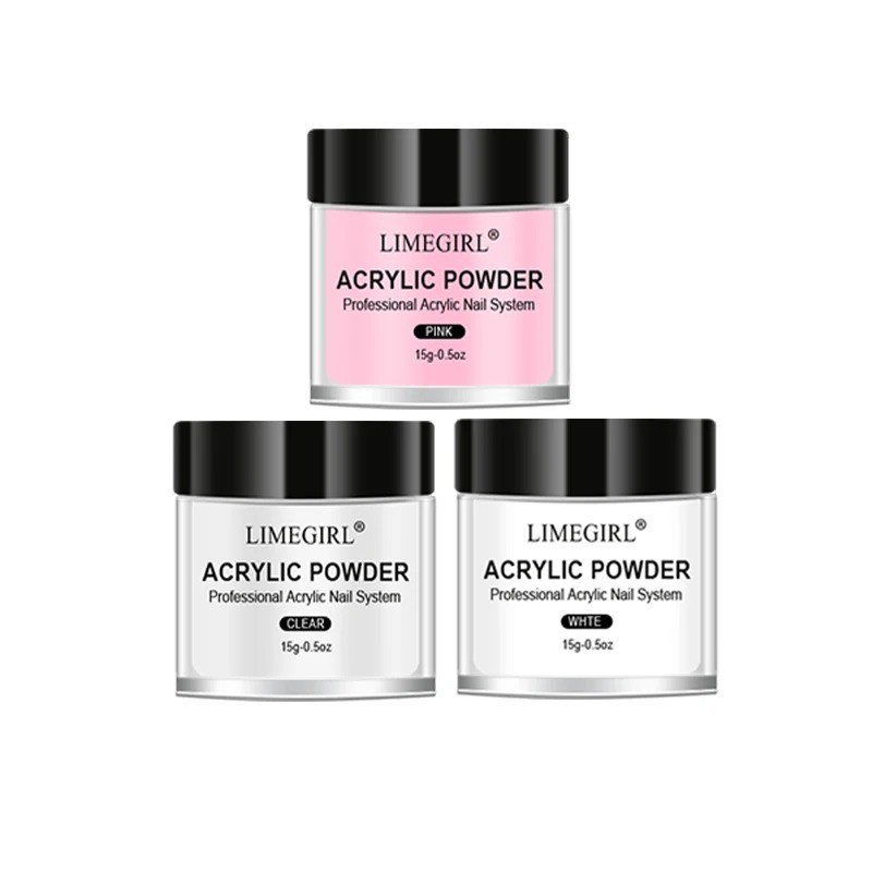 Acrylic Nail Powder & Liquid Set Pink White Clear Kit for Nail Extension Art USA