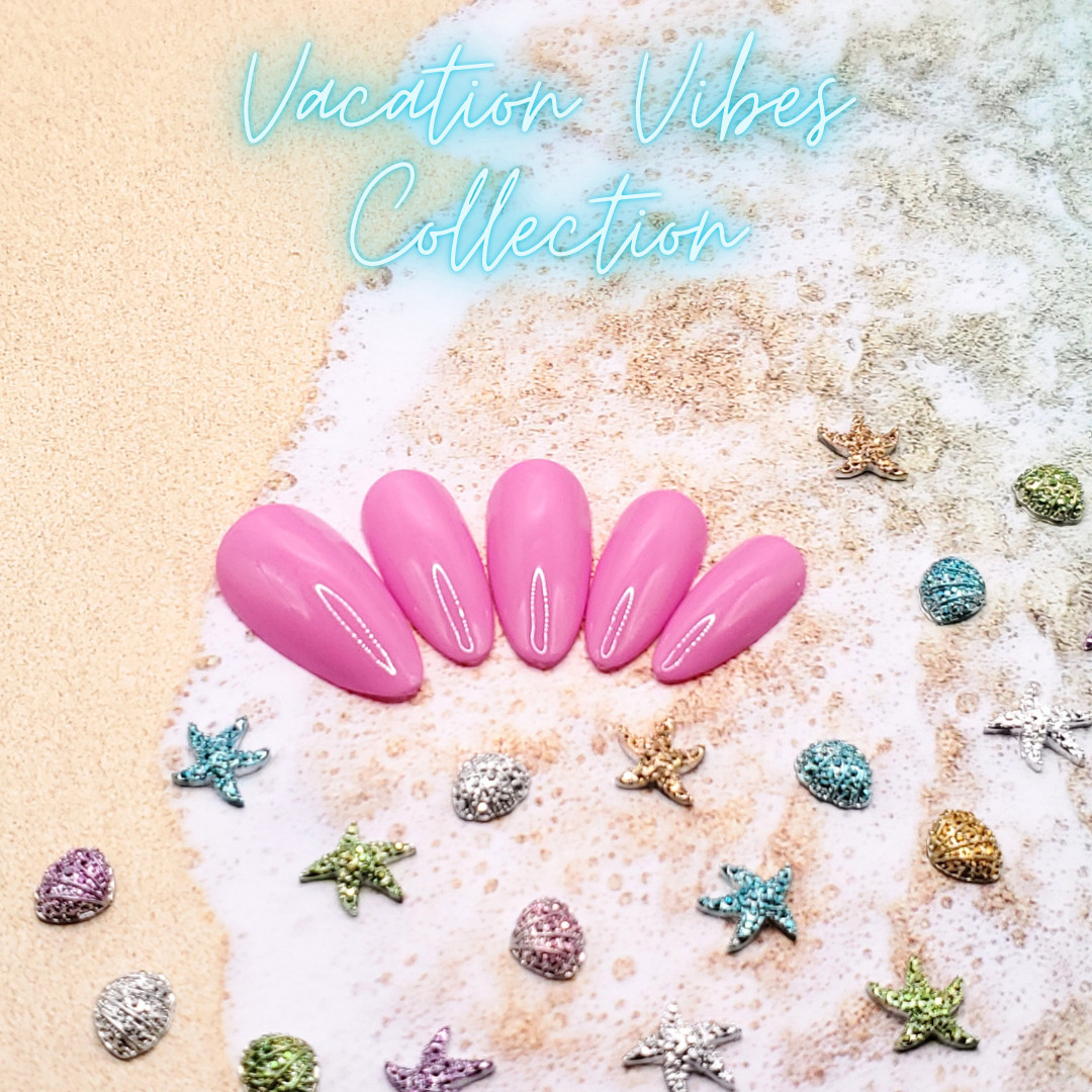 #427 Medium Pink Press On Nails | Handmade | Hard Gel Glue On Nails