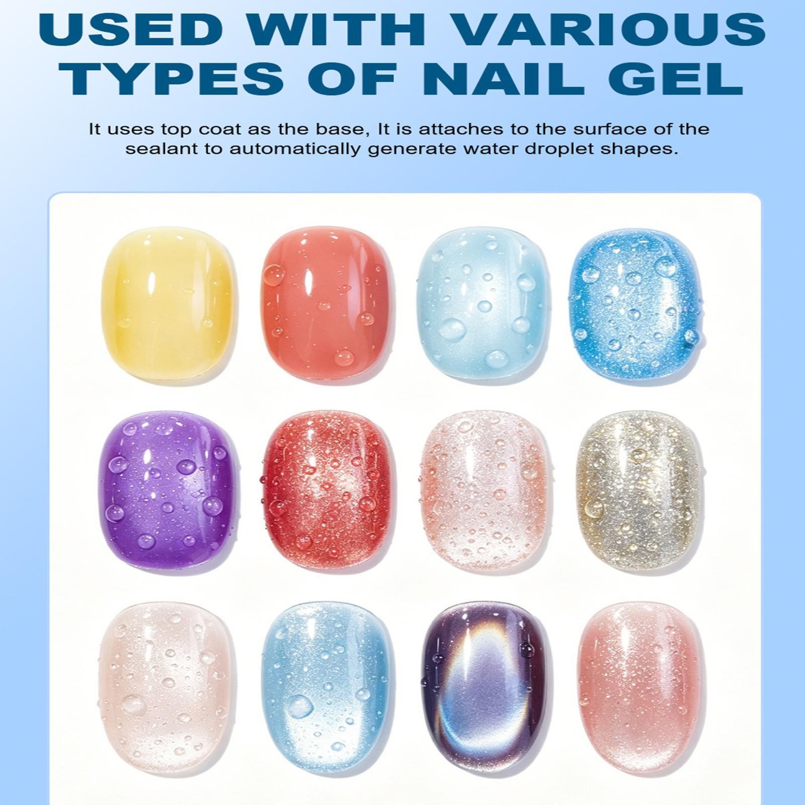 Water Droplet Top Coat Water Drop Gel Nail Polish Clear Sculpting Gel Nail Art