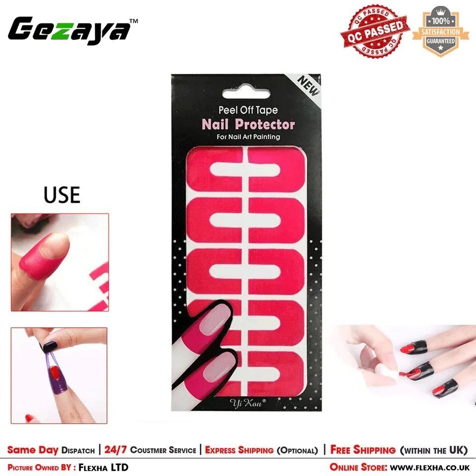 Nail Protector Peel Off Fingers Tape for Polish Skin Care Guard U-Shaped Sticker