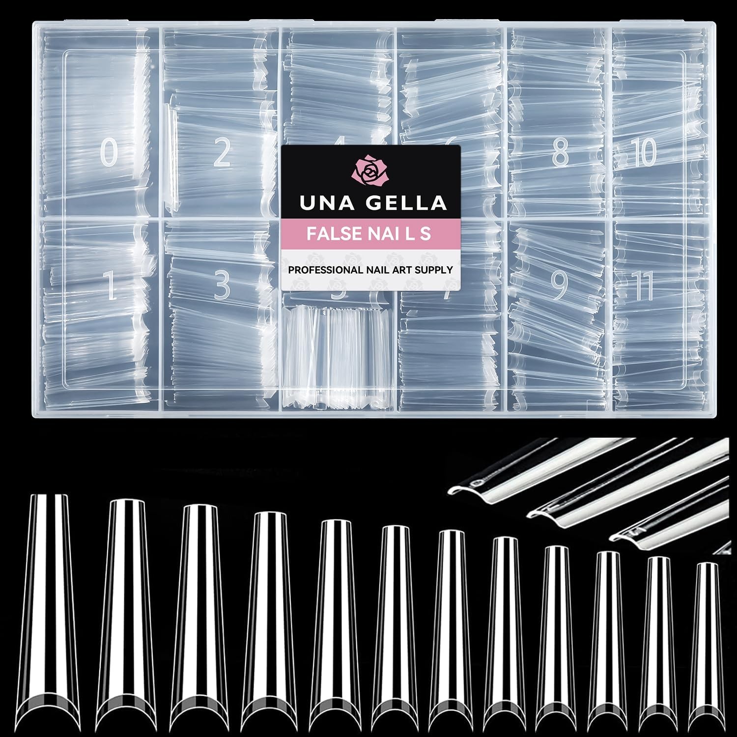 Long Lasting 504PCS Coffin Nail Tips – Extra Long Gel Extensions for Nail Art