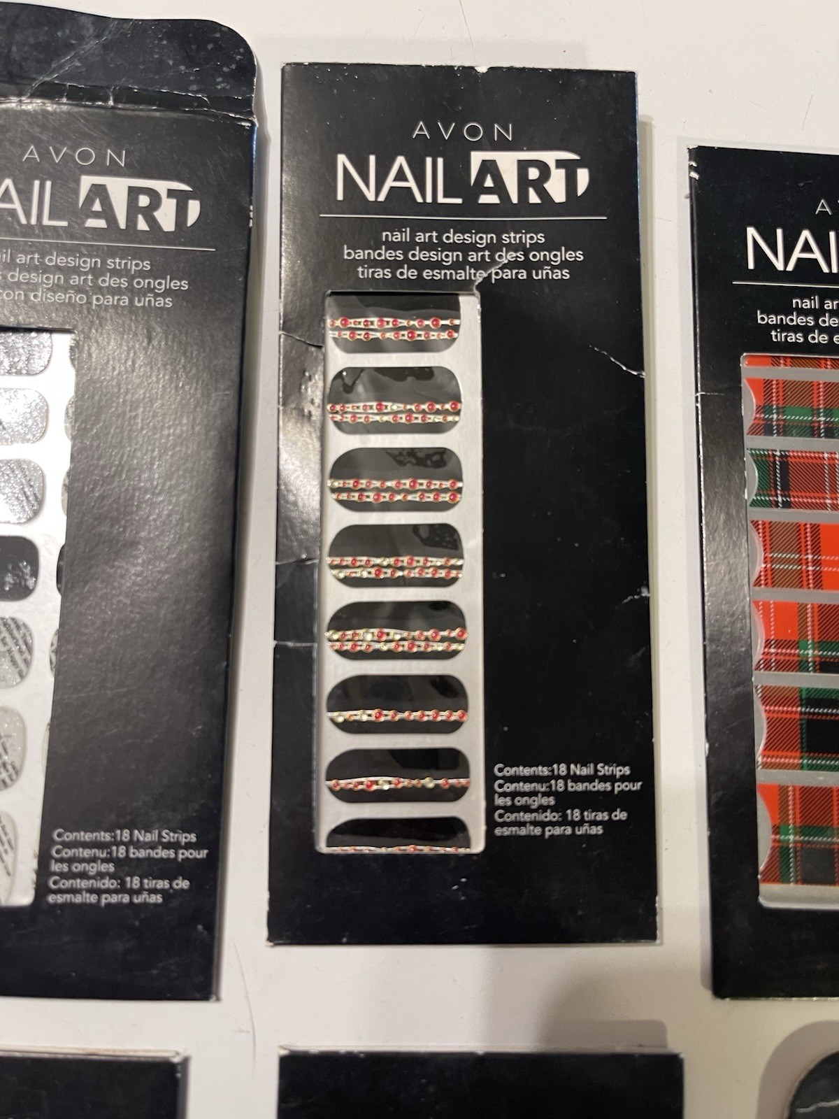 Vintage 90’s Avon Nail Art Lot: 9 Packs Press-On Nails & Design Strips