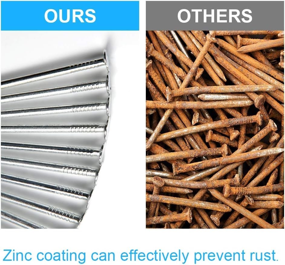 Complete 376pcs Nail Set in Galvanized Steel | Convenient Storage Box Included
