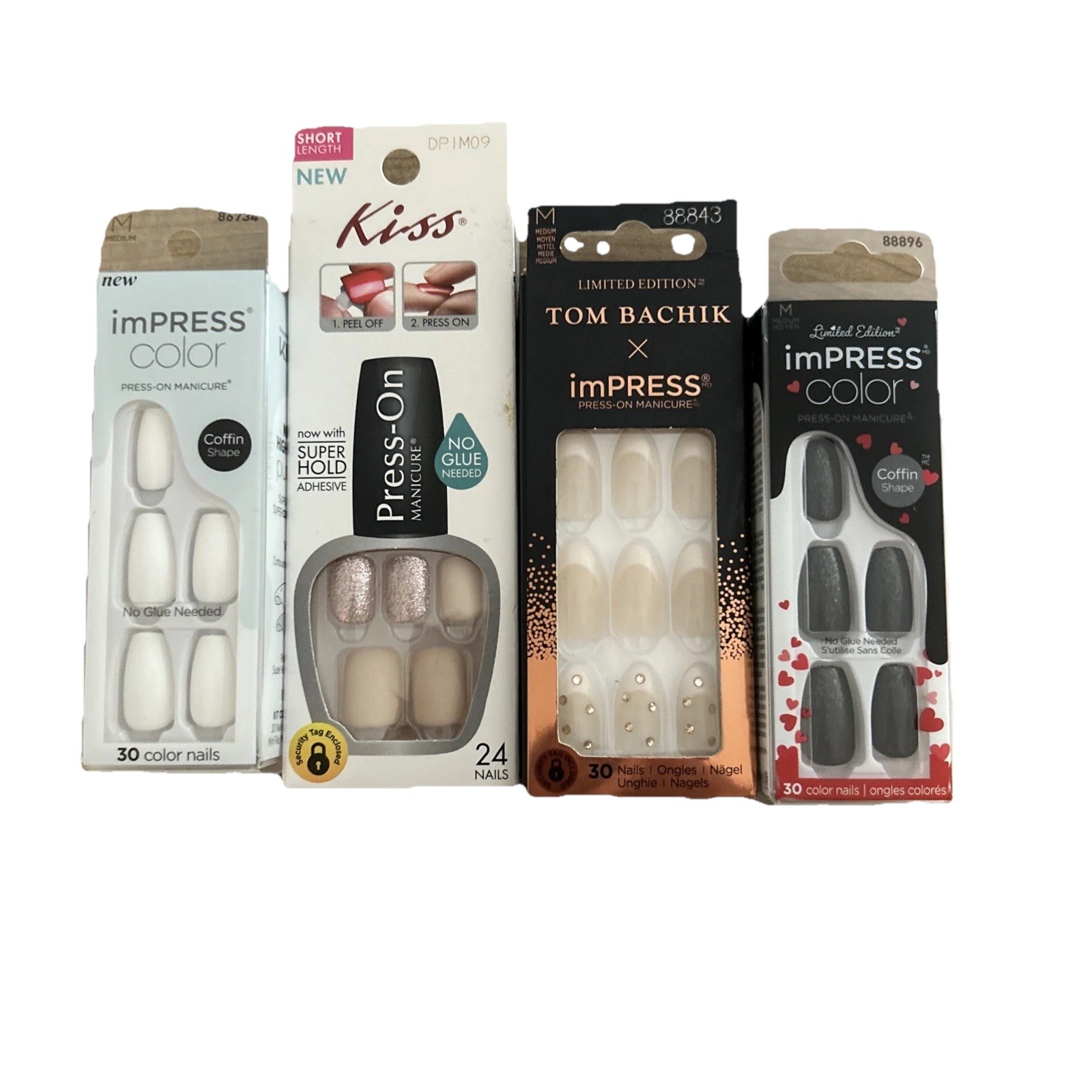 Color Impress Nails Lot of 4 Various Colors All New in Box