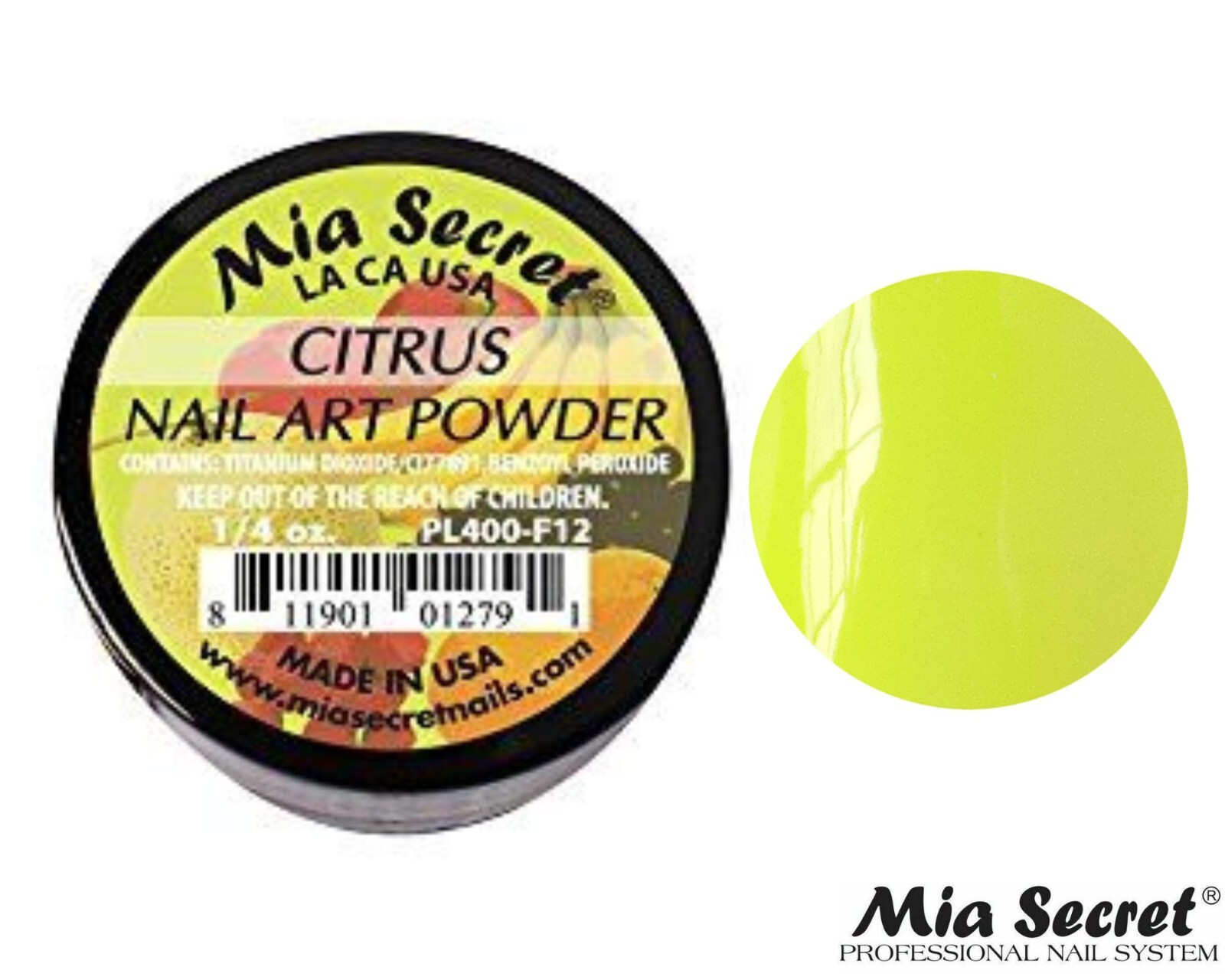 Mia Secret Nail Art Powder Fruity Collection (CITRUS) 1/4oz