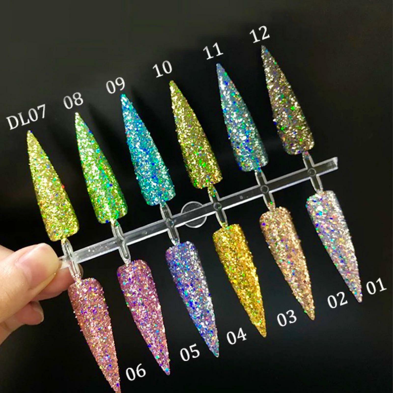 CHUNKY GLITTER MIXED HOLOGRAPHIC MIX Face Body Cosmetic Sequins Sparkly Nail Art
