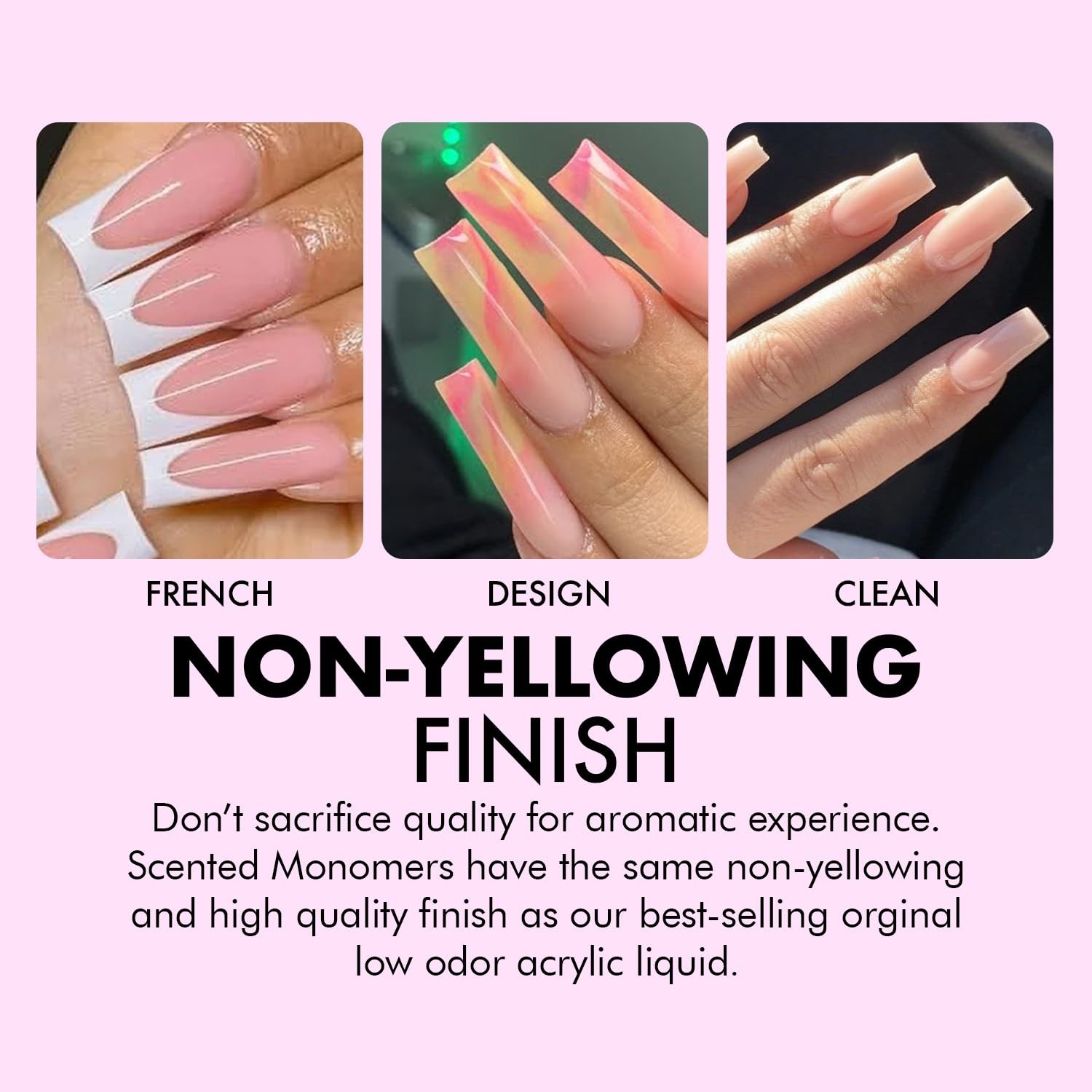 Strawberry Scented Monomer for Acrylic Nail Sets and Acrylic Nail Kit, 16oz -…