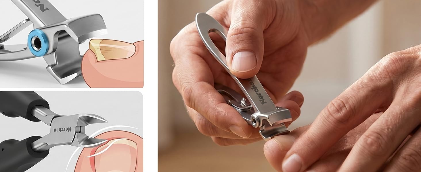 Lar Nail Clippers Set, 5-Piece Toenail and Finrnail Clippers