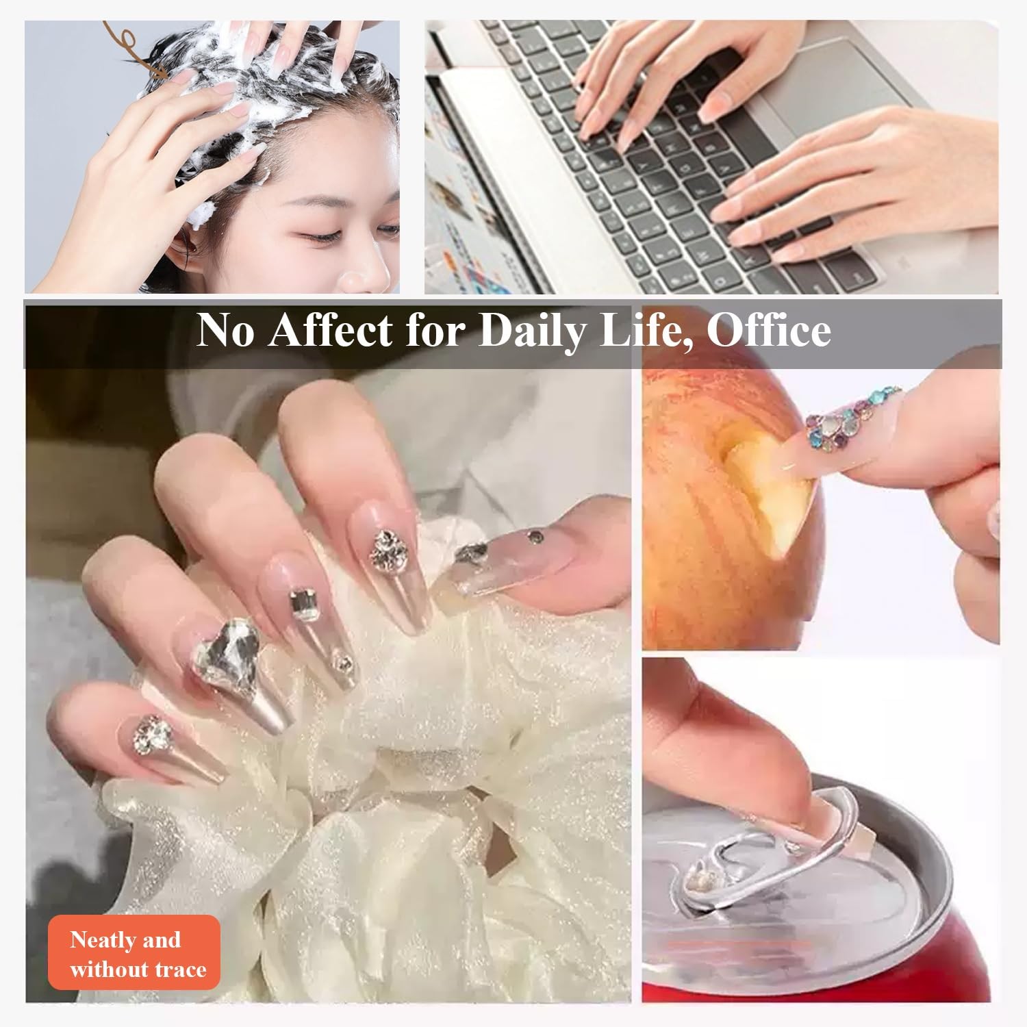 Nail Adhesive Tabs, Sticky Tabs for Nails, Strong Nail Glue 25 Sheets (600 Pcs)