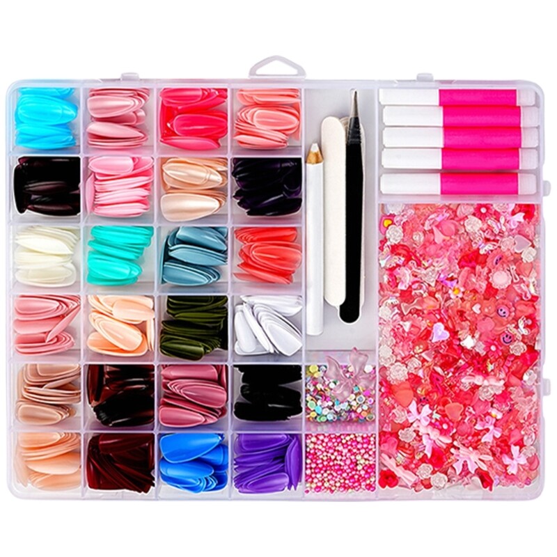 Mix Shaped Nails Art Cartoon Nails Decorations False Nails Tips