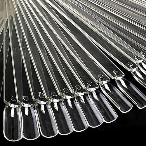 Professional 50-Pack Nail Art Sticks – Clear Fan Display for Practicing Designs