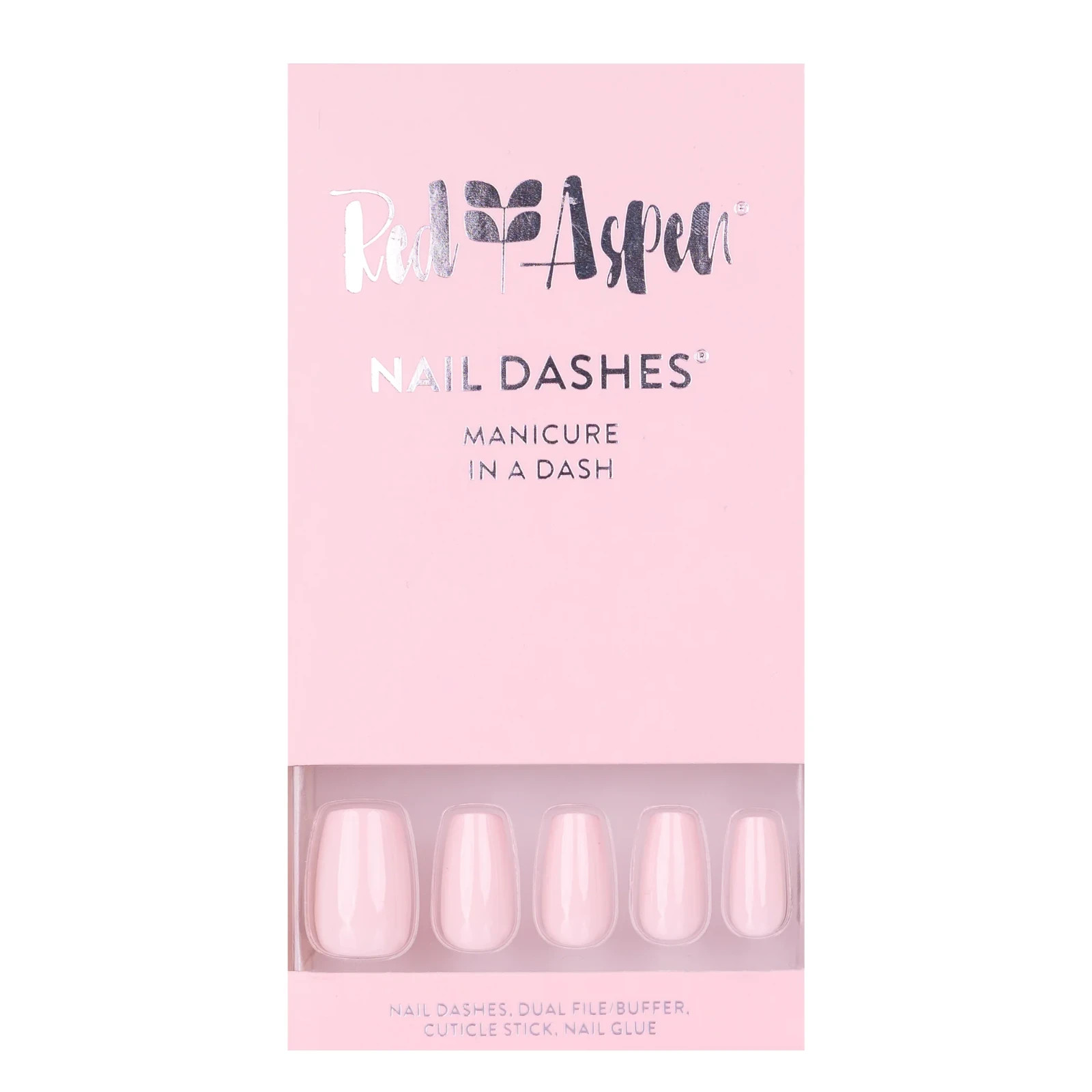 x2 Red Aspen – Nail Dashes Press-On Nails (On Point, Brier, Medium Coffin)