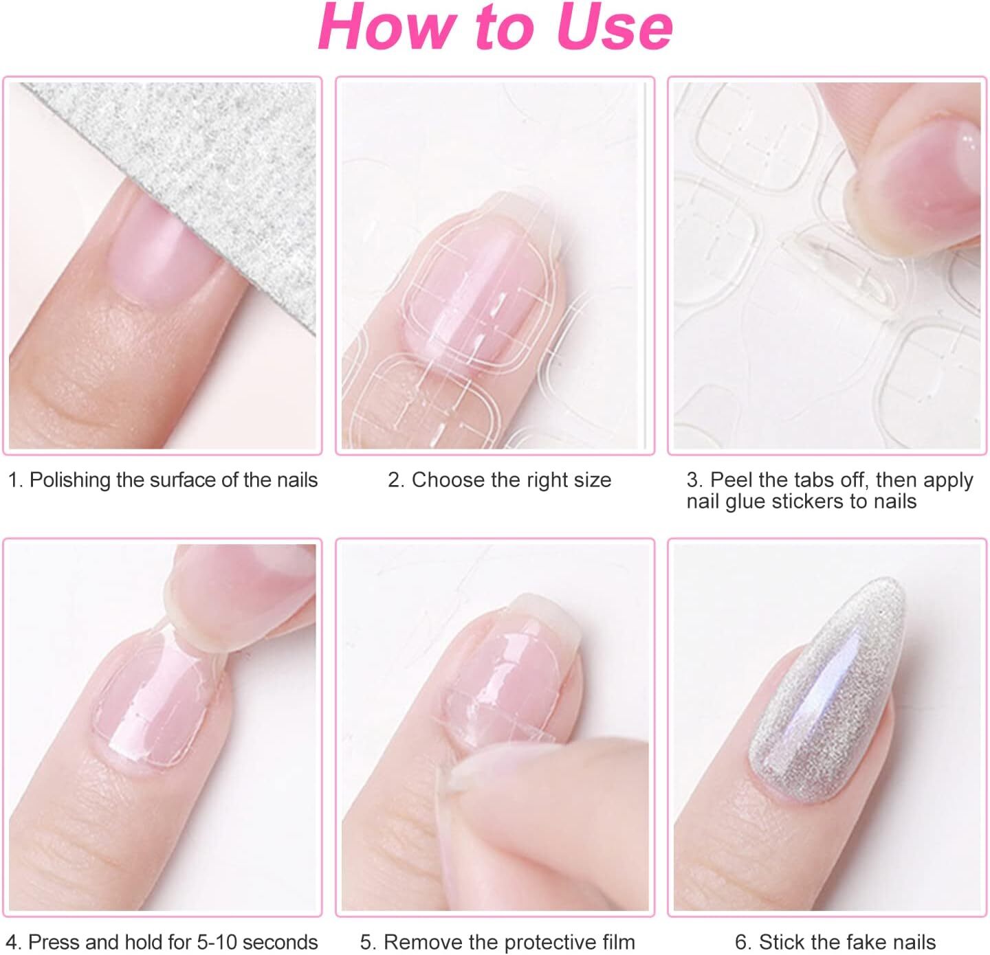 Double Sided Adhesive Tab Glue Tape Sticker Fashion False Nail Tip & ToeNails