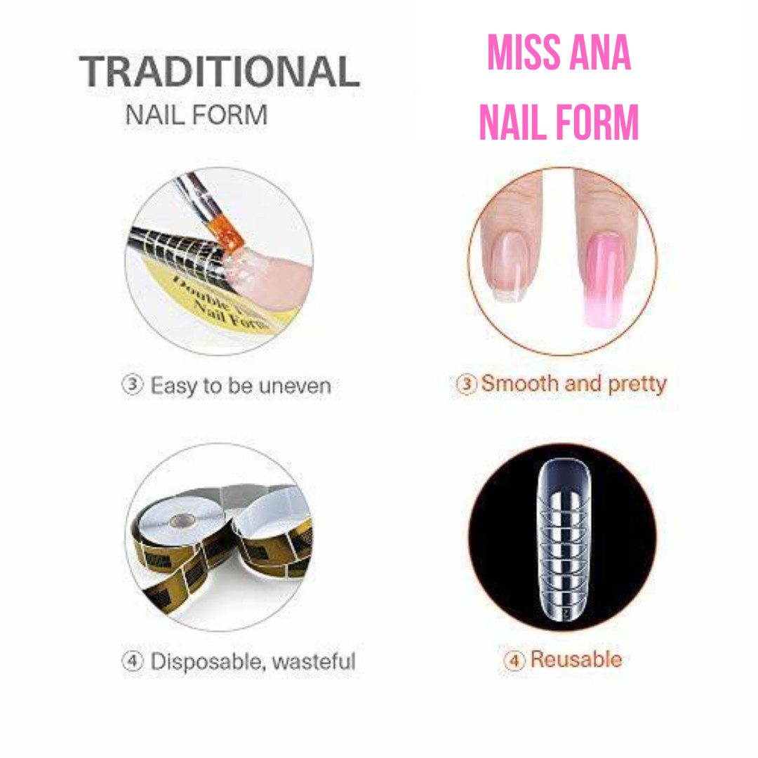 120PCS POLY NAIL GEL QUICK BUILDING MOLD TIPS NAIL DUAL FORMS EXTENSION TOOL JBS