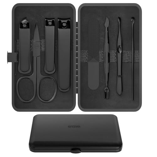 Precision 8 Pieces Men’s Nail Grooming Travel Kit, Stainless Steel Manicure