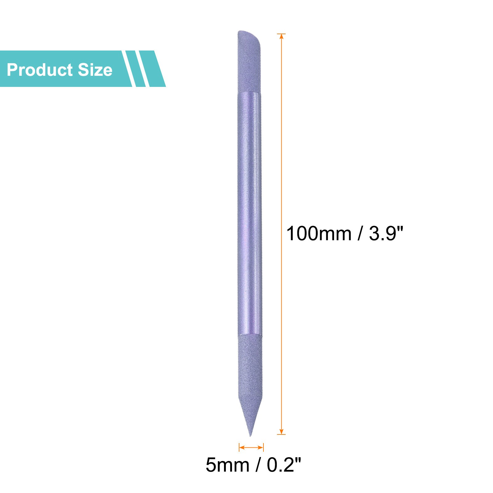 Glass Cuticle Pusher Crystal Manicure Stick for Nail Care, Purple