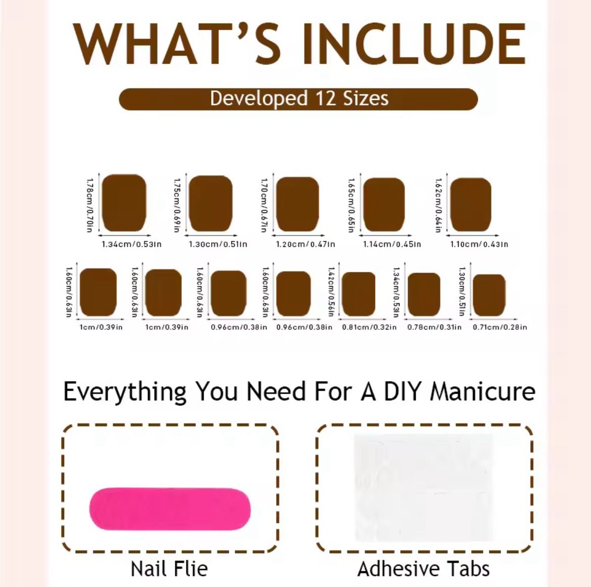 24 pieces of cross-border short wear nails