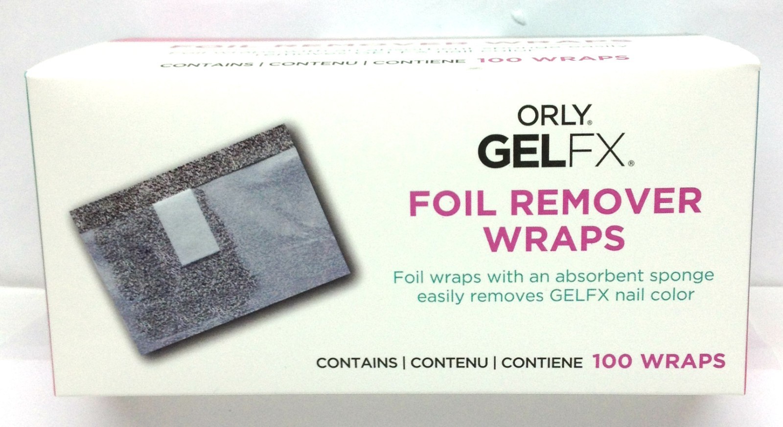 ORLY GELFX Nail – FOIL REMOVER WRAP – 100 Wraps/Pack #33100