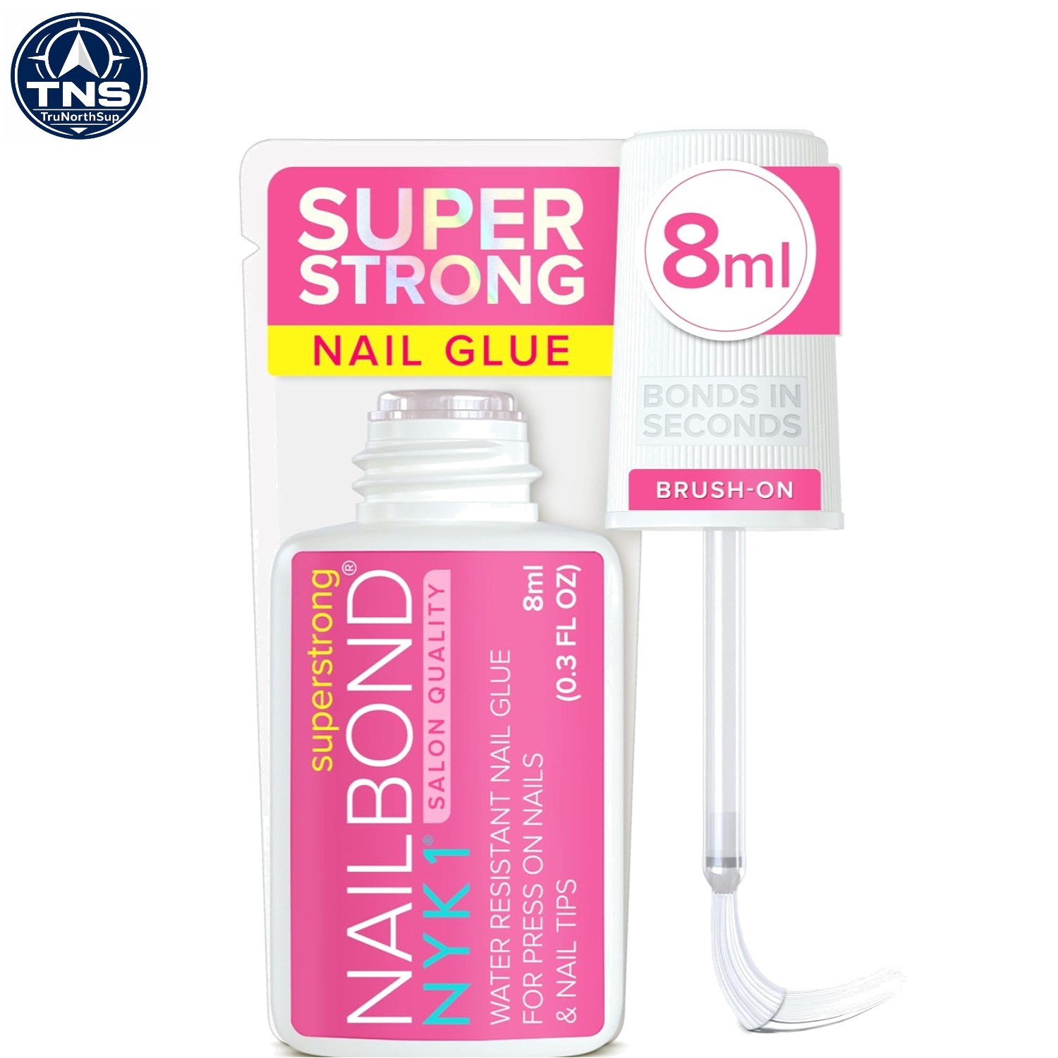 Super Strong Nail Glue 8ml Brush On for Press On Nails Tips Acrylic Fast Dry …