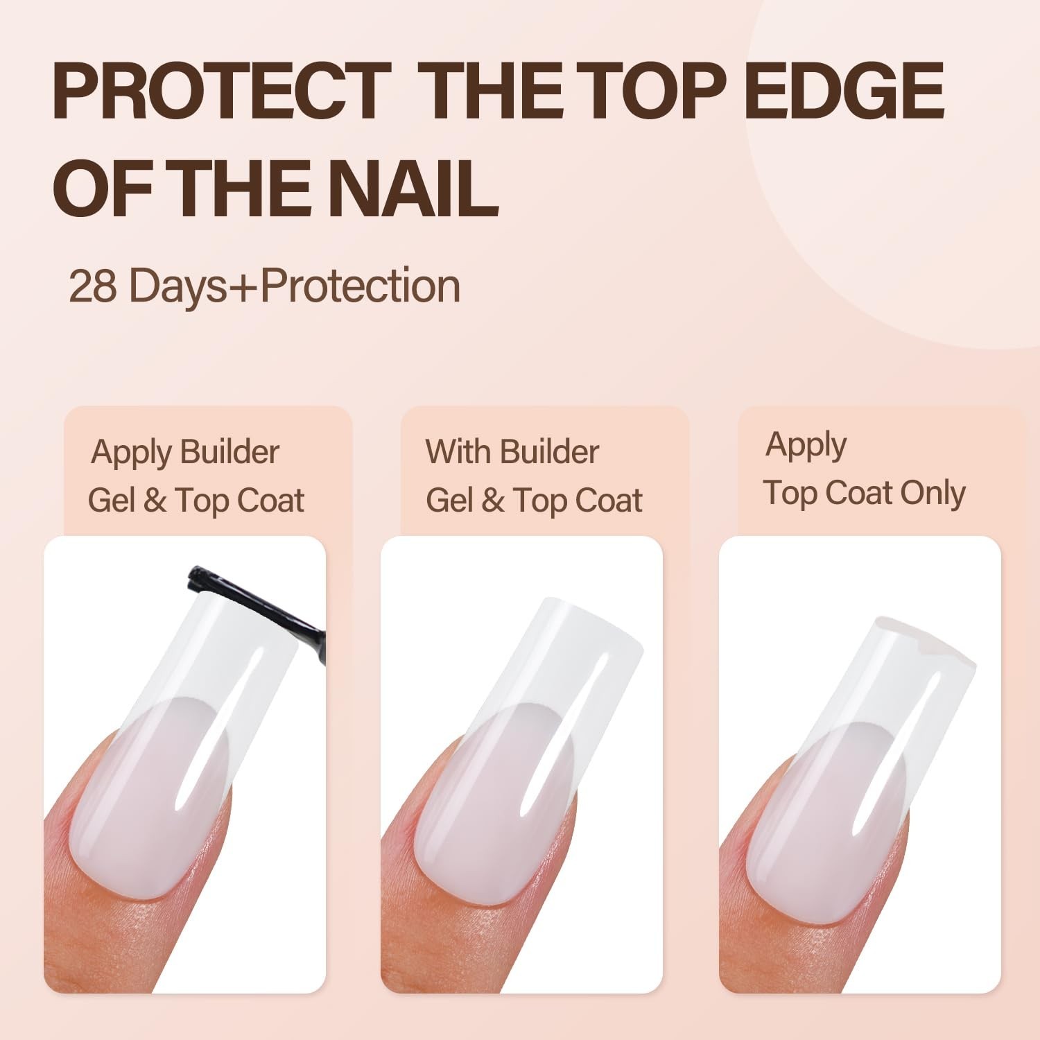 150PCS Milky White French Gel Nails – Long Square Soft Tips, No Primer Needed!