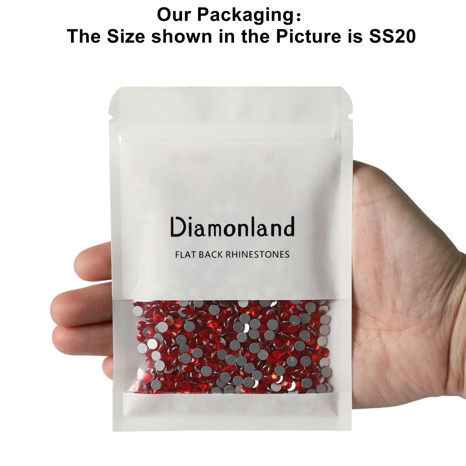 Diamonland Flatback Glass Crystal Rhinestones Rounds Gems for Bedazzling Nail…