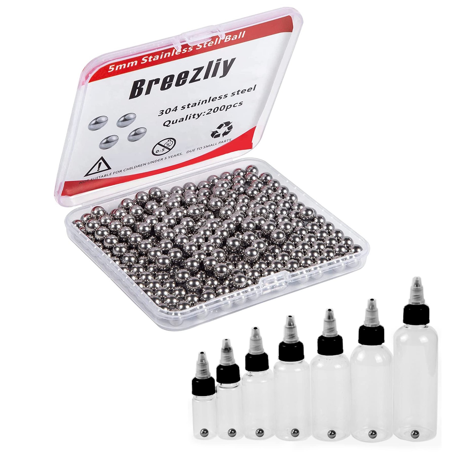 Breezliy 200 pcs Paint Mixing Balls Stainless Steel Mixing Agitator Balls for…