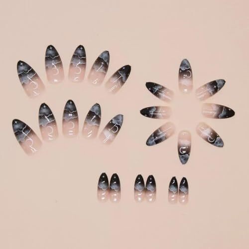 Halloween Press on Nails Medium Almond Fake Nails 1 Fl Oz (Pack of 1) Style09