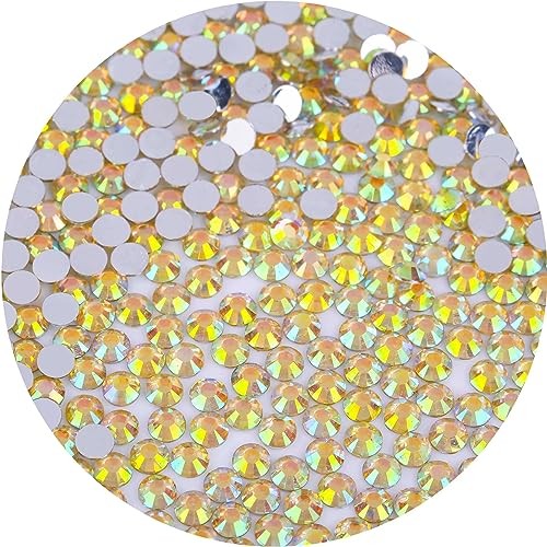 1440 Pcs SS20 5mm Flatback Rhinestones for SS20/5mm/1440 PCS Crystal Yellow AB