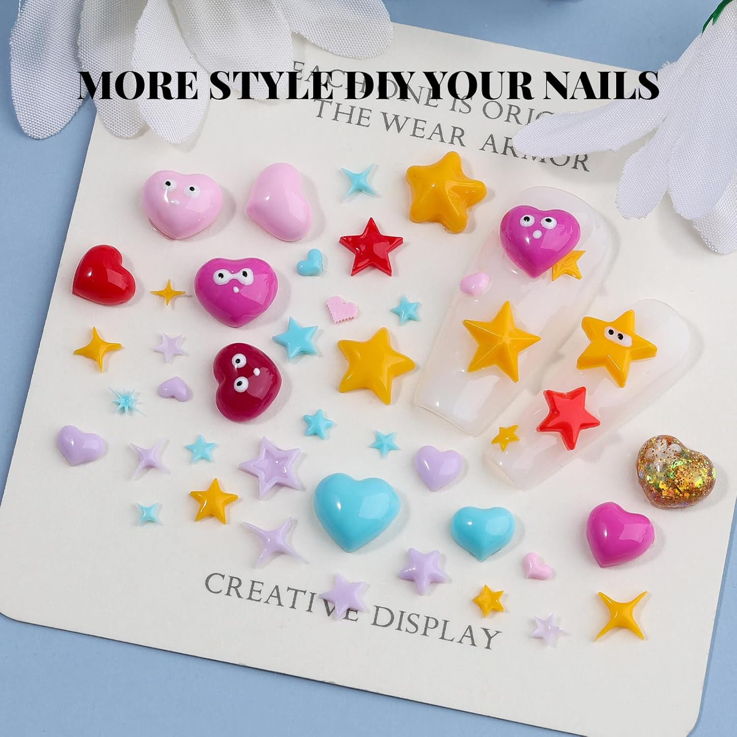Star Heart Silicone Nail Molds for 3D Gel and Acrylic Nail Art Design