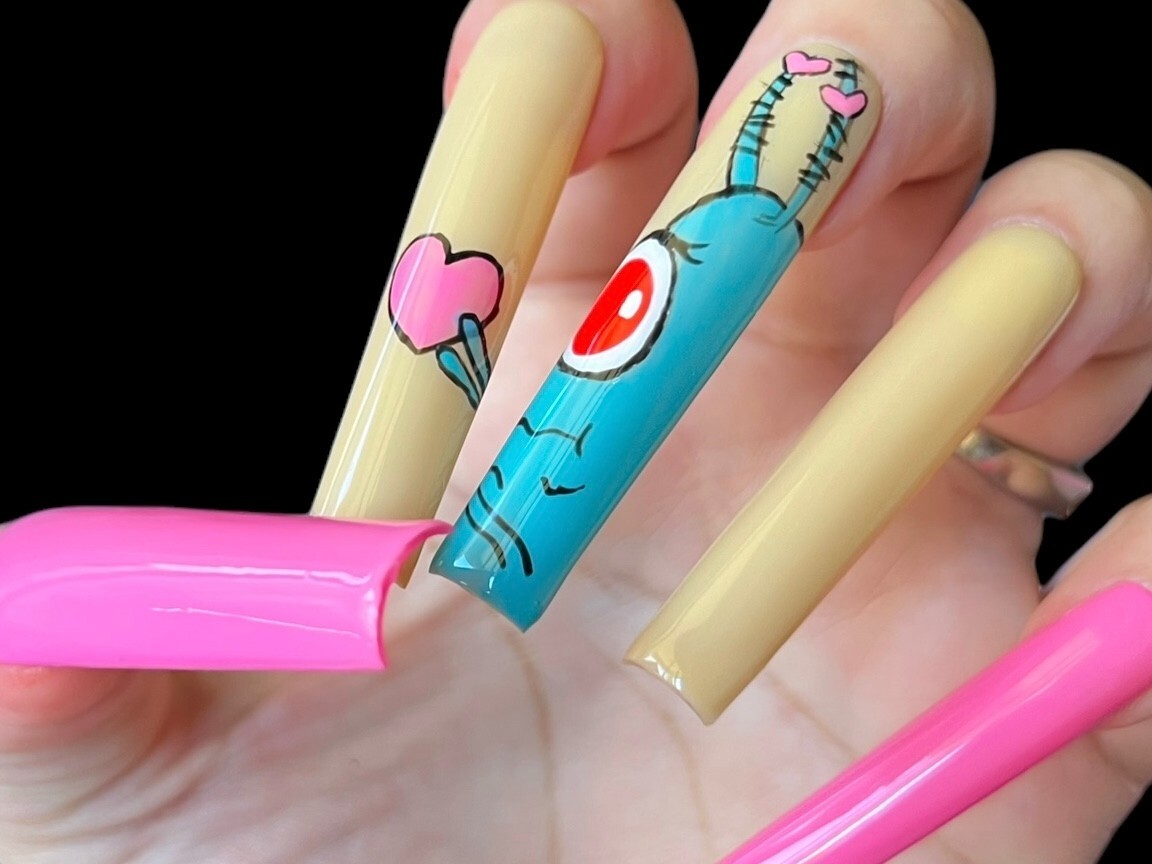 Luxurious Handmade Acrylic Press On Nails – A1 – High Quality, Reusable