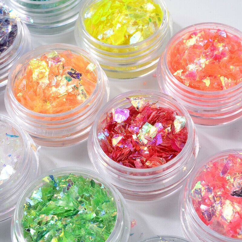 Irregular Nail Flakes Candy Glass Paper Nail Glitter Sequins Paillette DIY Decor