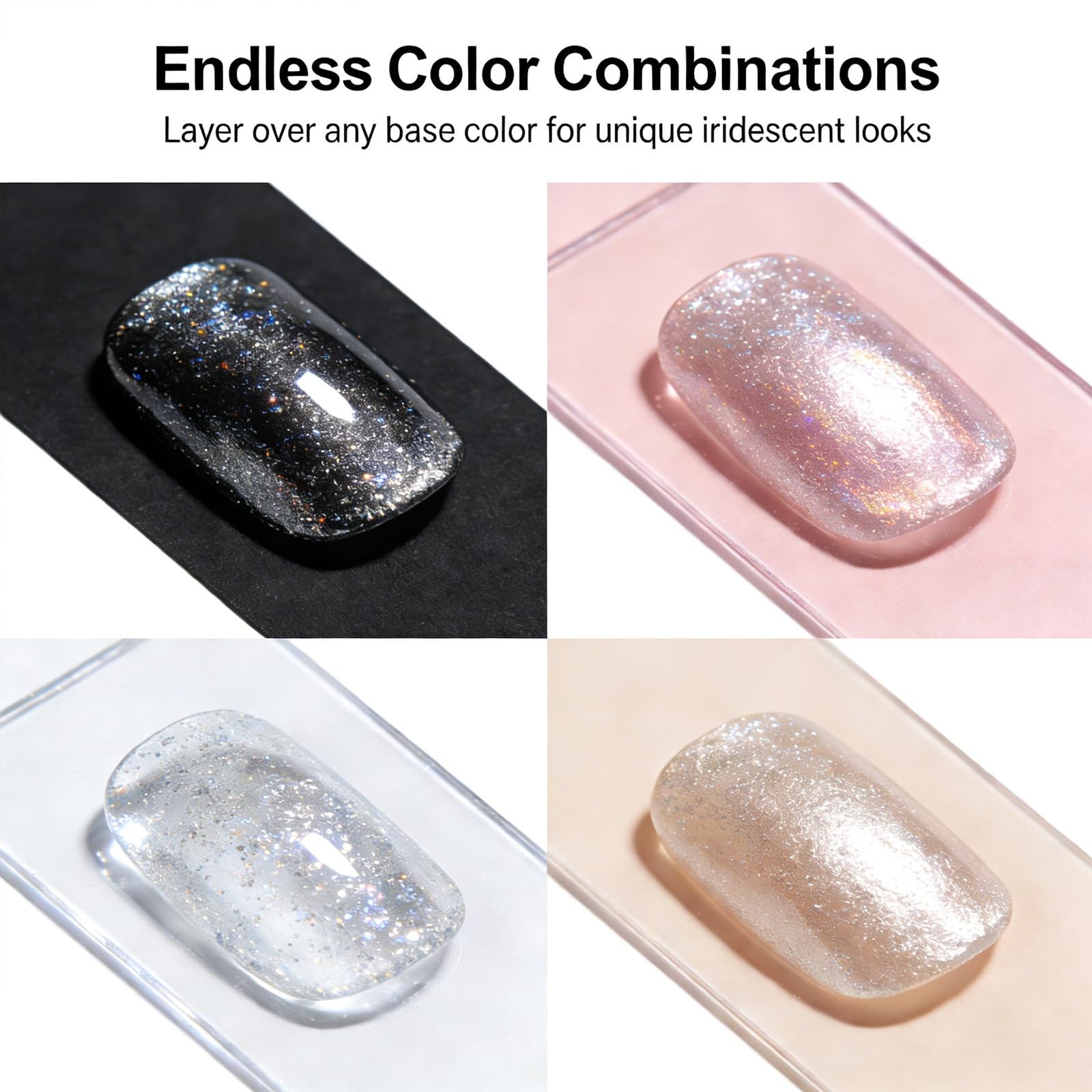 Joyeee Holographic Nail Powder, Mermaid Chrome Nail Art Glitter Magic Shining…