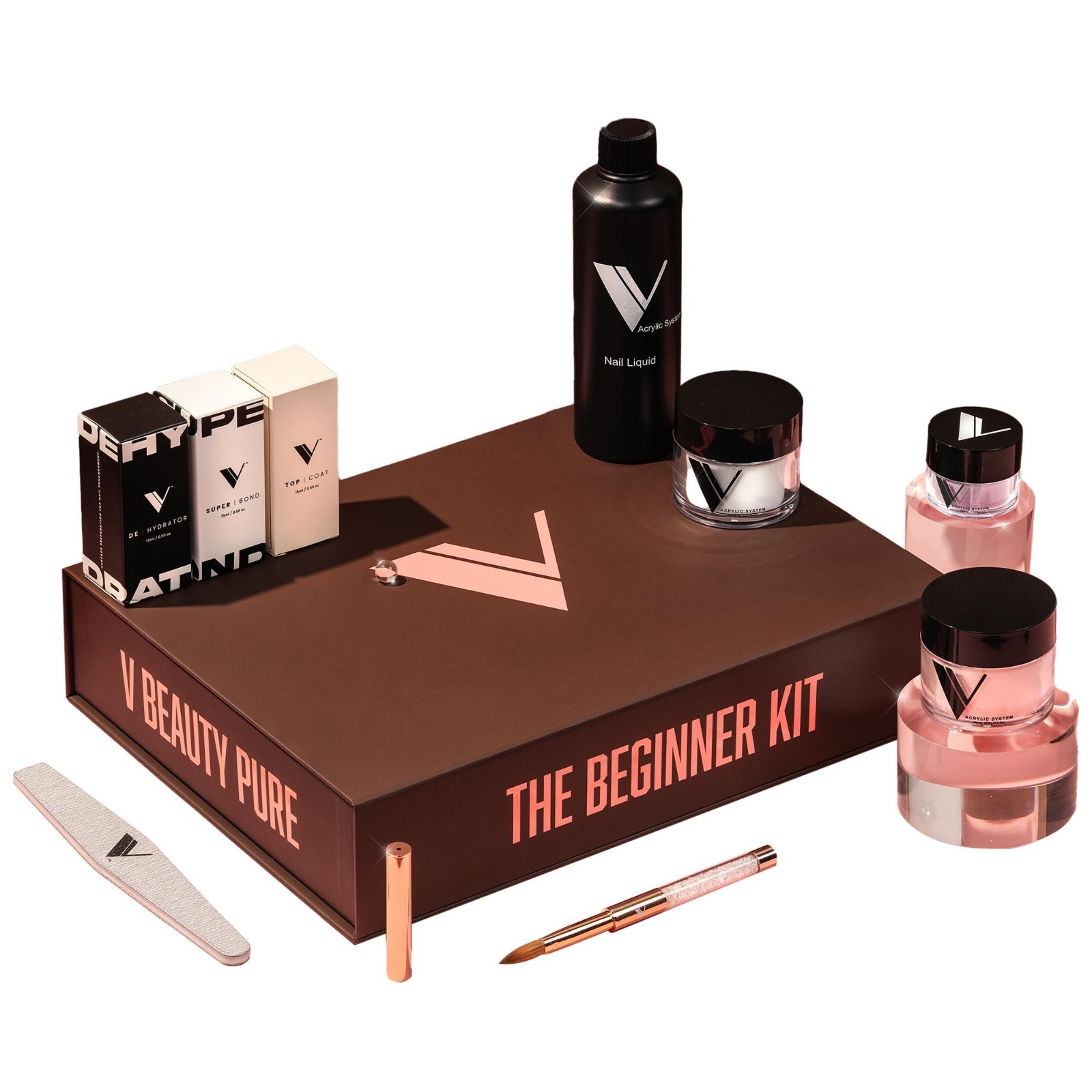 Acrylic Nail Kit for Beginners – Gel Top Coat, Monomer, Dip Powder & Tools