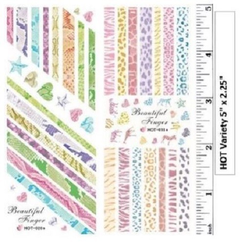 39 SETS Nail art water transfer decal stickers HOT Animals Flowers Kitty Love