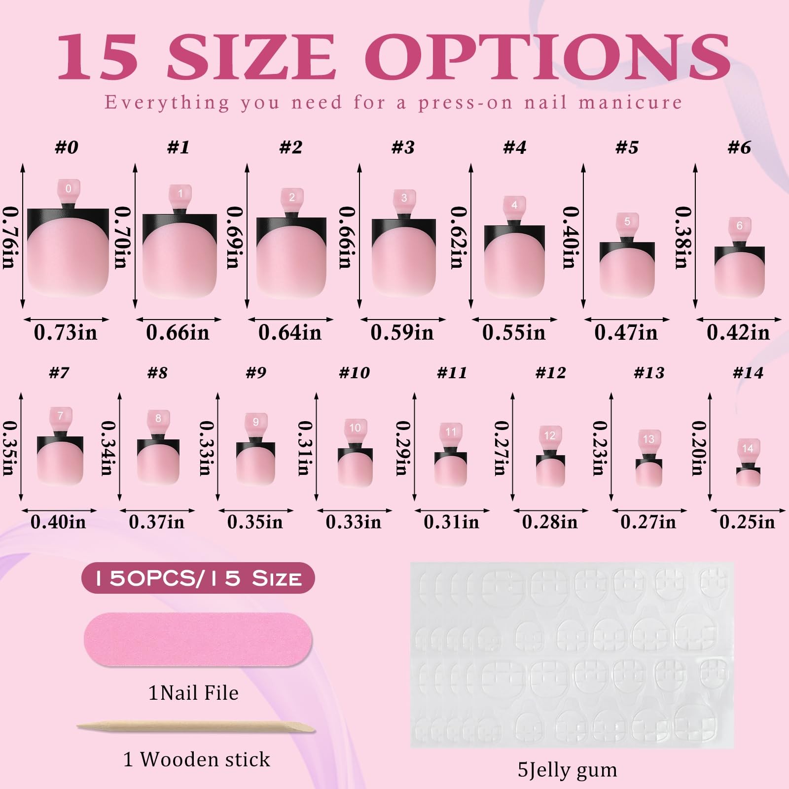 180pc Black French Tip Press on Toenails with Glue, French Tip Toe Nails Pres…