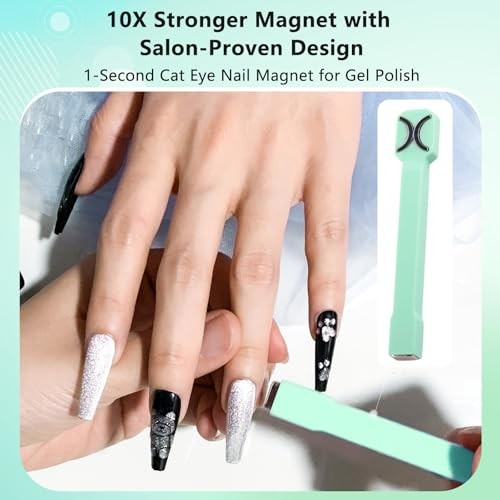 Cat Eye Magnet & French Tip Brush Set – Upgraded Nail Art Tool Kit