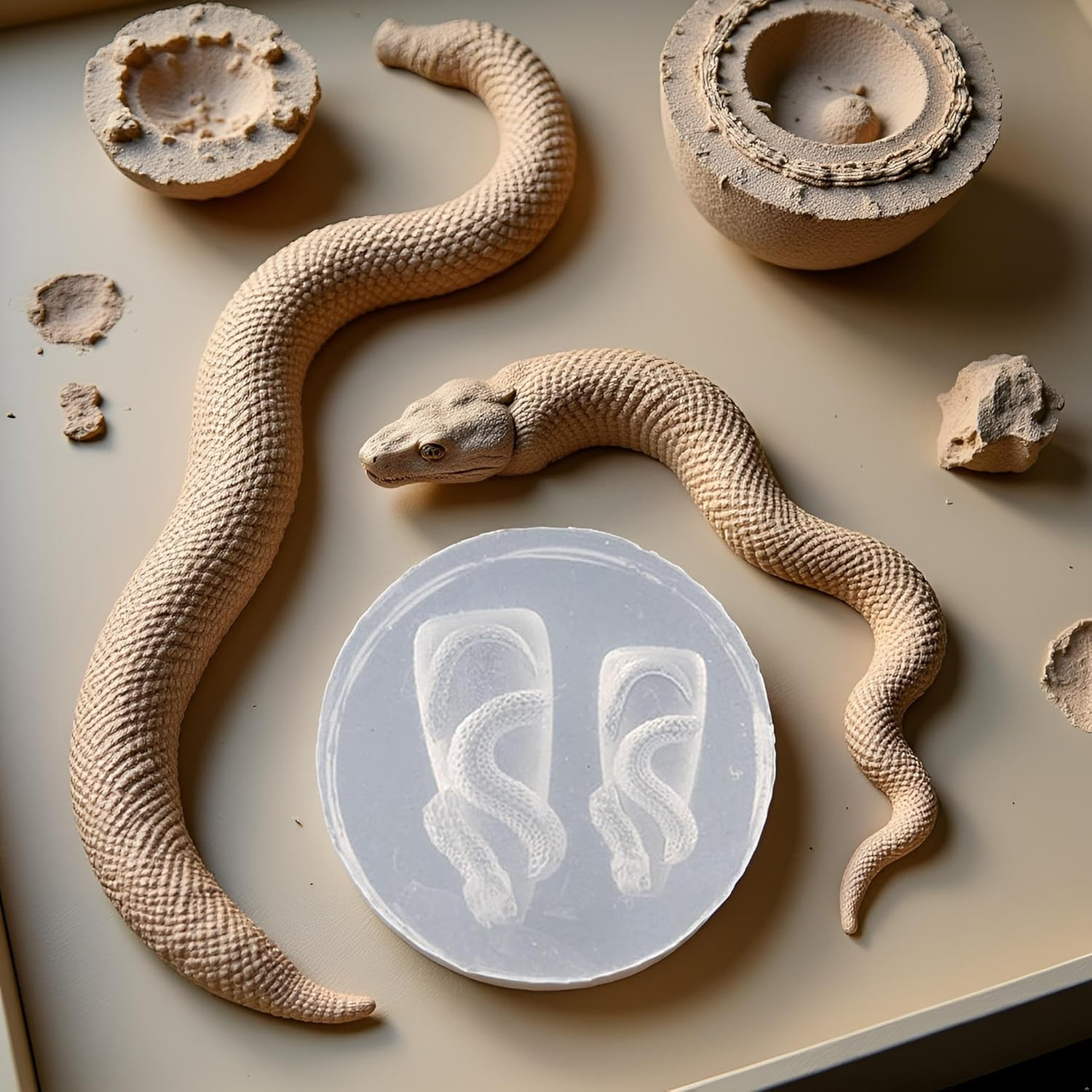 Dragon Silicone Nail Carving Moulds Snake Stamping Stencils Nail Art Epoxy Resin