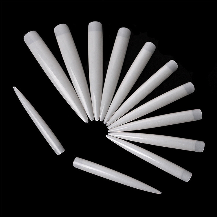 120Pcs XXL Stiletto Nail Tips Half Cover Extra Long Acrylic Extension False Nail