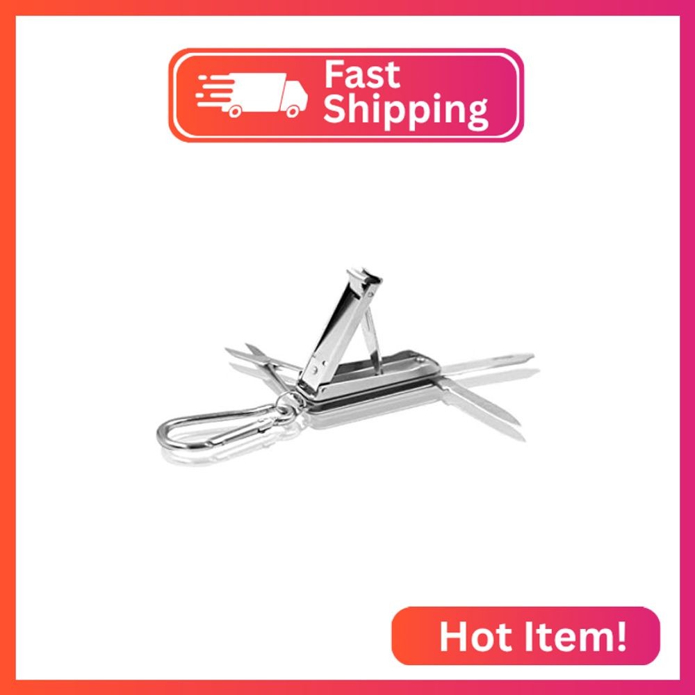 5in1 Multi Tool Nail Clippers,Nose Hair Scissors,Nail Files,Multi Purpose Pocket
