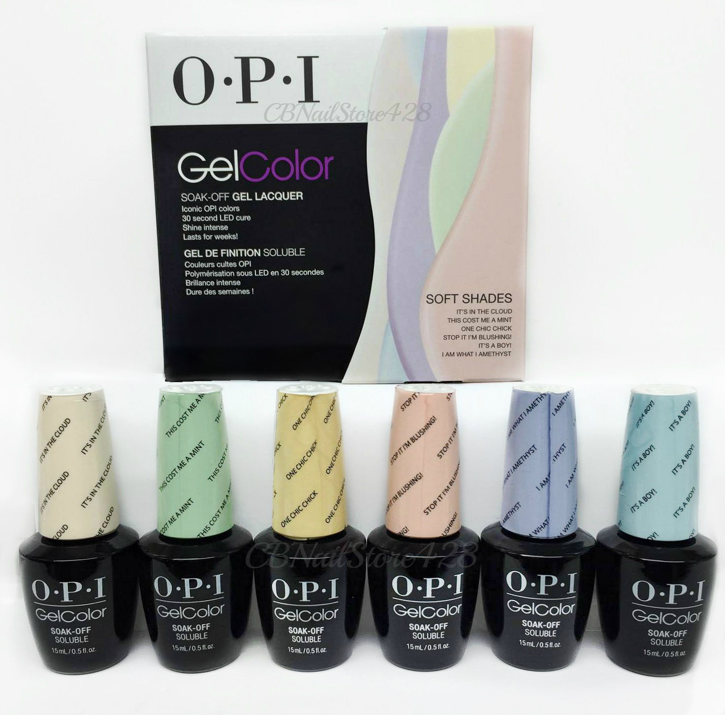 OPI Gelcolor Soak-off – Soft Shades 2016 – Color/Top/Base 0.5oz-Pick your color