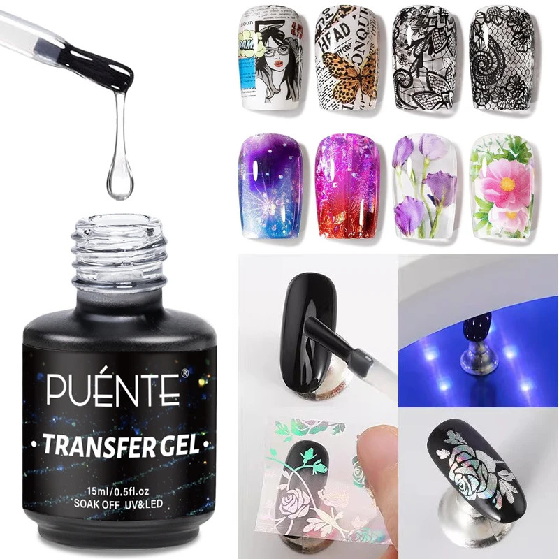 15ML Transfer Foil Gel Nail Polish Nail Foil Glue Gel Strong Adhesion for Foil A